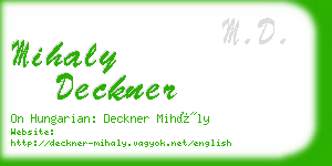 mihaly deckner business card